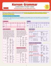 Korean Grammar Language Study Card