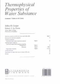 Thermophysical Properties Of Water Substance