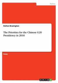 The Priorities for the Chinese G20 Presidency in 2016
