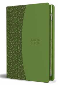 Biblia Reina Valera 1960 Tamano grande, letra grande piel verde con cremallera /   Spanish Holy Bible RVR 1960. Large Size, Large Print Green Leather with Zipp