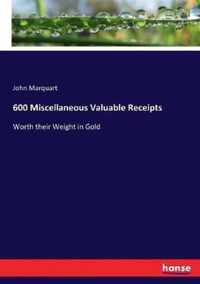 600 Miscellaneous Valuable Receipts