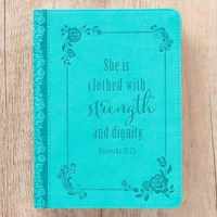 Strength and Dignity Turquoise Flexcover Journal - Proverbs 31