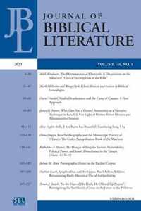 Journal of Biblical Literature 140.1 (2021)