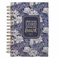 Journal Wirebound Navy Floral