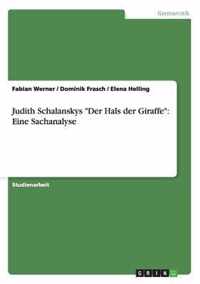 Judith Schalanskys Der Hals der Giraffe