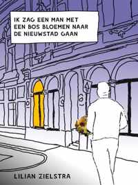 Ik zag een man met een bos bloemen naar de Nieuwstad gaan