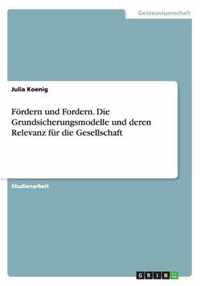 Foerdern und Fordern. Die Grundsicherungsmodelle und deren Relevanz fur die Gesellschaft