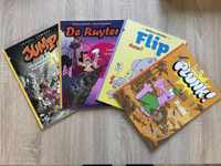 Set nieuwe stripboeken  "Flip deel 1" , "de Ruyter deel 2", "Jump deel 6 " , "Plunk deel 3".
