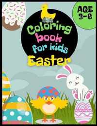 Easter Coloring Book for Kids Age 3-6