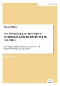 Die Entwicklung bei StockOption Programmen nach der Einfuhrung des KonTraG's