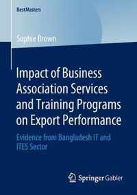 Impact of Business Association Services and Training Programs on Export Performance