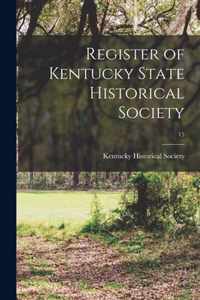 Register of Kentucky State Historical Society; 15