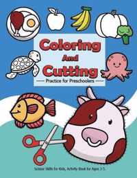 Coloring and Cutting Practice for Preschoolers, Scissor Skills for Kids.
