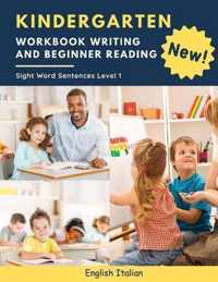 Kindergarten Workbook Writing And Beginner Reading Sight Word Sentences Level 1 English Italian