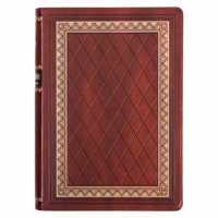 KJV Study Bible, Standard Print Faux Leather - Thumb Index, King James Version Holy Bible, Saddle Tan/Diamond