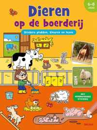 Stickers Plakken, Kleuren En Lezen - Dieren Op De Boerderij (6-8 J.)