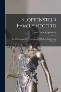Klopfenstein Family Record