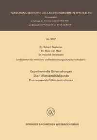 Experimentelle Untersuchungen Über Pflanzenschädigende Fluorwasserstoff-konzentrationen