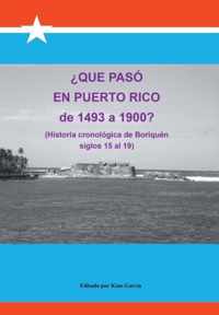 Que Paso En Puerto Rico de 1493 a 1900?