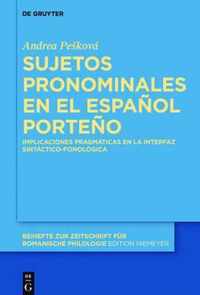 Sujetos Pronominales en el Espanol Porteno