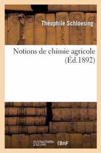 Notions de Chimie Agricole