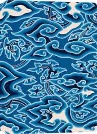 Batik &apos;Blue Clouds&apos; Lined Hardcover Journal