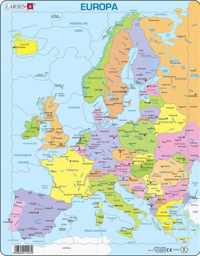 Larsen Puzzel Kaart - Europa (37 Stukjes)