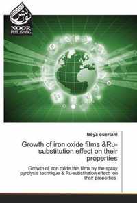 Growth of iron oxide films &Ru-substitution effect on their properties