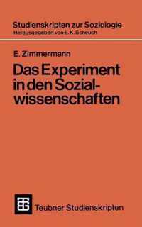 Das Experiment in Den Sozialwissenschaften