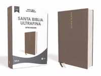 Nbla Santa Biblia Ultrafina, Letra Gigante, Tapa Dura/Tela, Gris, Edicion Letra Roja