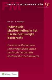 Fiscale monografieën 151 -   Individuele straftoemeting in het fiscale bestuurlijke boeterecht