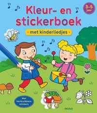 Kleur- en stickerboek met kinderliedjes 3-5 jaar