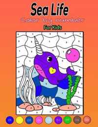 sea life color by number for kids
