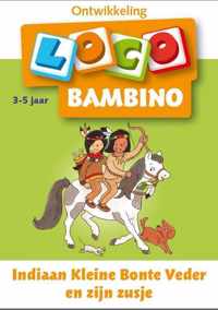 Loco Bambino  -  Indiaan Kleine Bonte Veder en zijn zusje 3-5 jaar