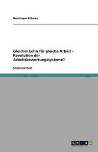 Gleicher Lohn fur gleiche Arbeit - Revolution der Arbeitsbewertungssysteme?