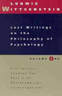 Last Writings on the Philosophy of Psychology