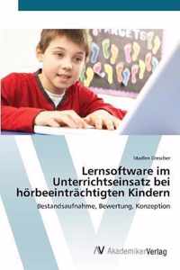 Lernsoftware im Unterrichtseinsatz bei hoerbeeintrachtigten Kindern