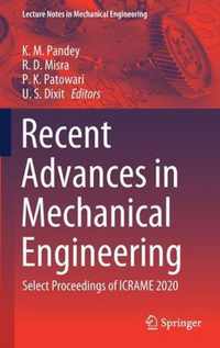 Recent Advances in Mechanical Engineering