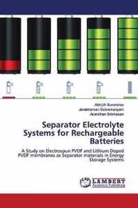 Separator Electrolyte Systems for Rechargeable Batteries