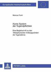 Kants System der Tugendpflichten