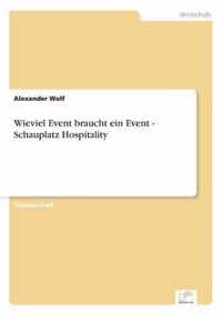 Wieviel Event braucht ein Event - Schauplatz Hospitality