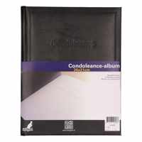 Condoleance album zwart 26 x 21 cm