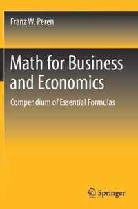 Math for Business and Economics