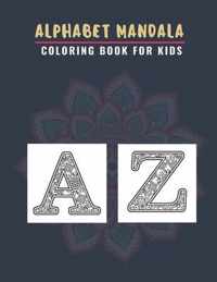 Alphabet Mandala Coloring Book For Kids