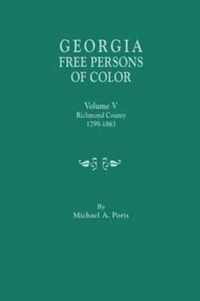 Georgia Free Persons of Color. Volume V