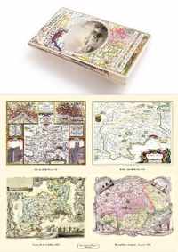 A Middlesex 1611 - 1836 - Fold Up Map that features a collection of Four Historic Maps, John Speed's County Map 1611, Johan Blaeu's County Map of 1648, Thomas Moules County Map of 1836 and a Map of the Environs of London 1836.