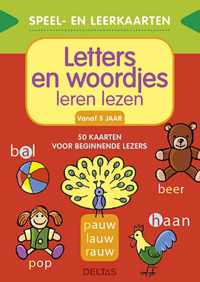Speel- en leerkaarten - Letters en woordjes leren lezen (+5 j.)