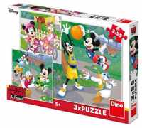 Mickey & Minnie Mouse Puzzle (3X55 Stukjes)