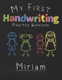 My first Handwriting Practice Workbook Miriam