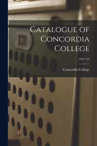 Catalogue of Concordia College; 1921/22